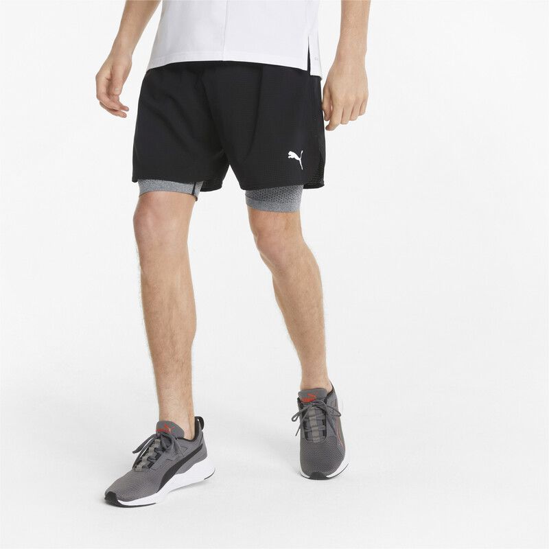 

Men's PUMA EVOKNIT 2-in-1 5" Training Shorts, Black