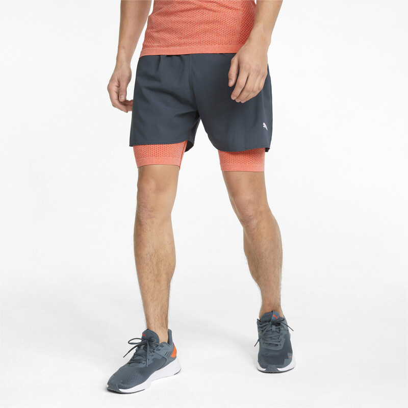 

Men's PUMA EVOKNIT 2-in-1 5" Training Shorts, Dark slate