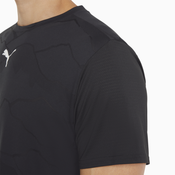 Vent Short Sleeve Men's Training Tee, Puma Black-Jacquard, large-ZAF