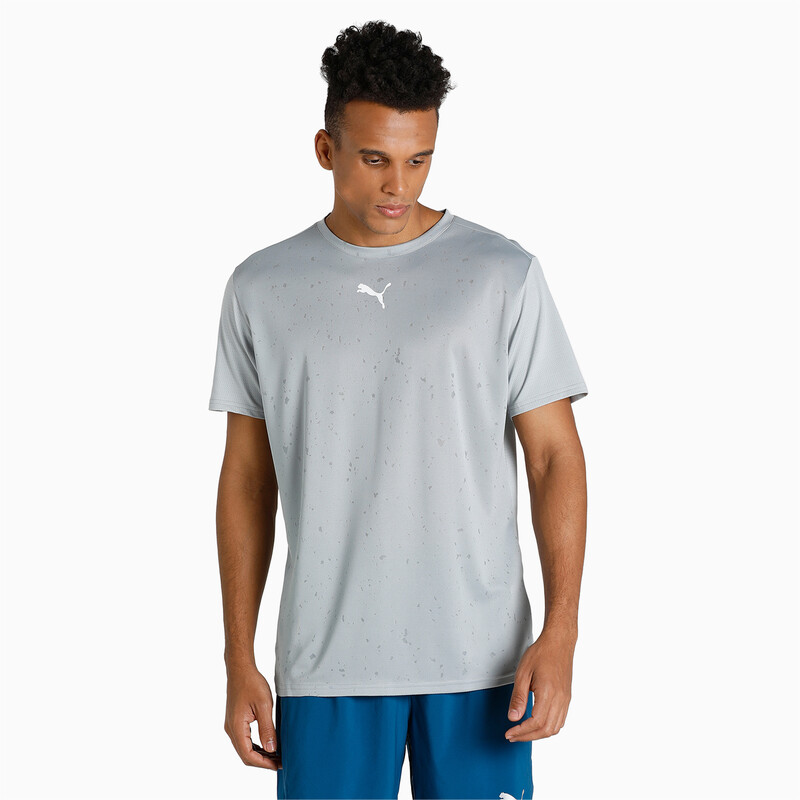Men's PUMA Vent Short Sleeve Training T-Shirt, Silver