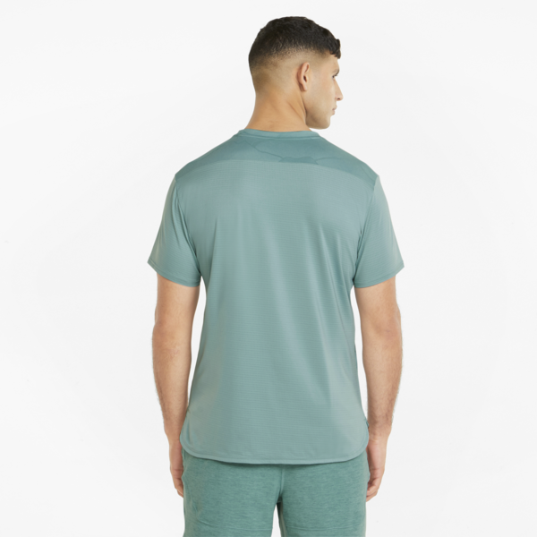 Remera de training manga corta para hombre Vent, Mineral Blue-Jacquard, large-ARG