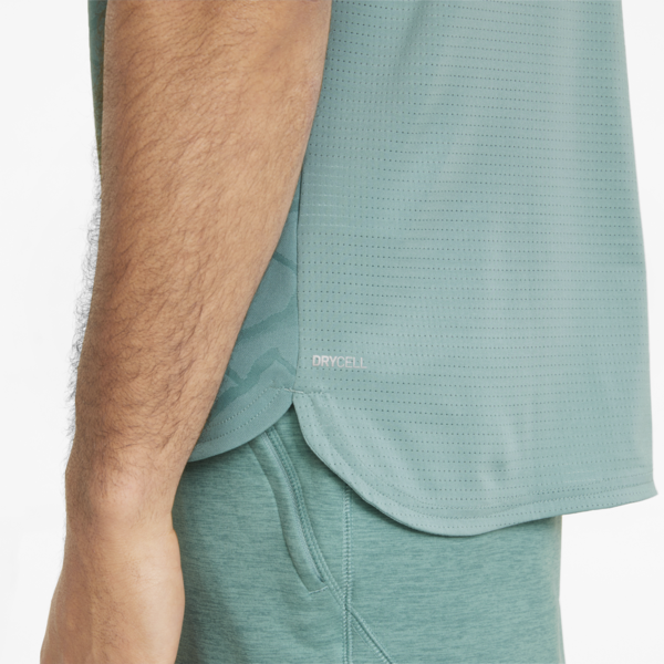 Remera de training manga corta para hombre Vent, Mineral Blue-Jacquard, large-ARG
