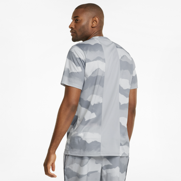 Printed Men's Training Tee, Harbor Mist-AOP, large-ZAF