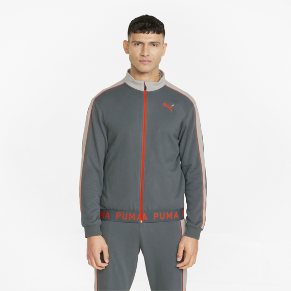 Full-Zip Men's Training Jacket, Dark Slate, large-ZAF