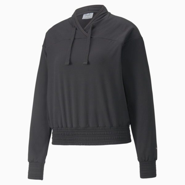 Fashion Luxe Cloudspun Women's Training Sweatshirt, Puma Black, large-ZAF