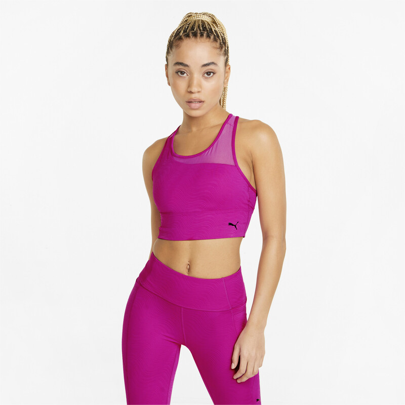 

Women's PUMA Flawless Mid Impact Training Bra, Pink