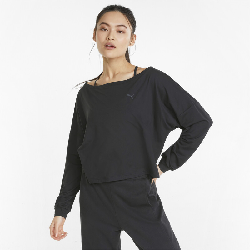 

Women's PUMA CLOUDSPUN Long Sleeve Training Top, Black