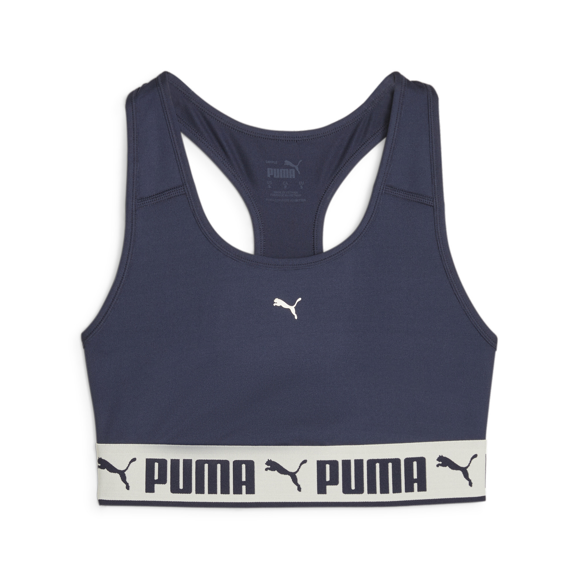 Women's PUMA Strong Mid-Impact Training Bra In Blue, Size Medium