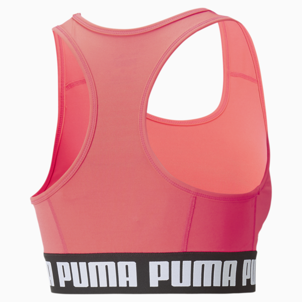Bra deportivo con sujeción de impacto medio para mujer PUMA Strong, Sunset Glow, large-MEX