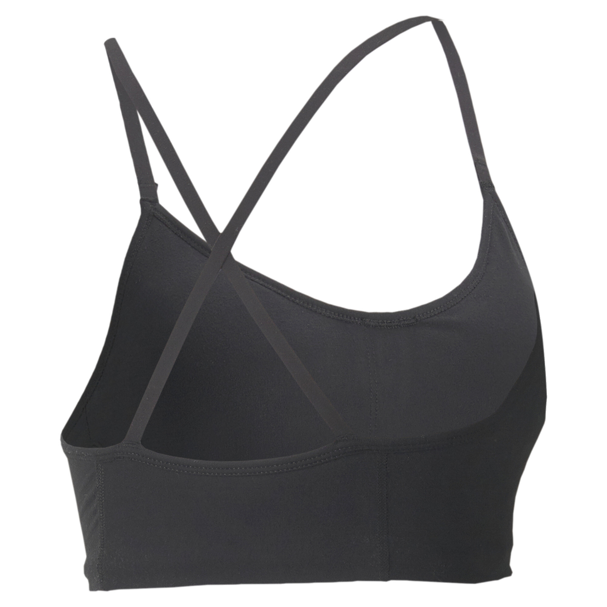 Women's PUMA Low Impact Studio Training Bra In Black, Size Small, Polyester