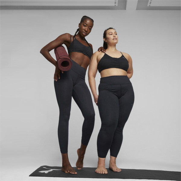 puma studio foundation 7/8 women's training leggings in black, size xs