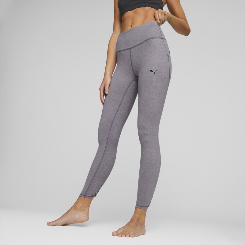 Women's PUMA Studio Foundation 7/8 Tights in Gray/Purple size XL