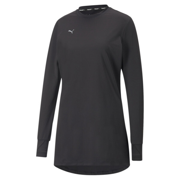 Modest Activewear Long Sleeve Training Tee Women, Puma Black, large-ZAF