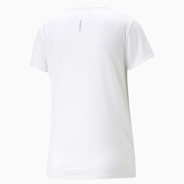 Remera Favourite jaspeada de running para mujer, PUMA White, large-ARG