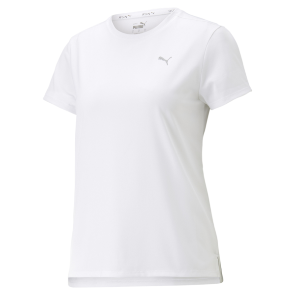 Remera Favourite jaspeada de running para mujer, PUMA White, large-ARG
