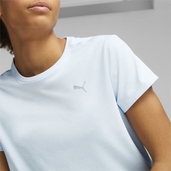Remera Favourite jaspeada de running para mujer, Icy Blue Heather, large-ARG