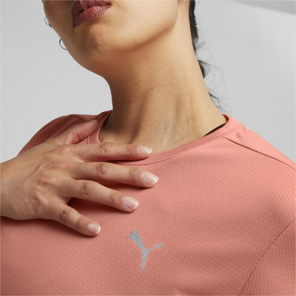 Remera Favourite jaspeada de running para mujer, Carnation Pink, large-ARG