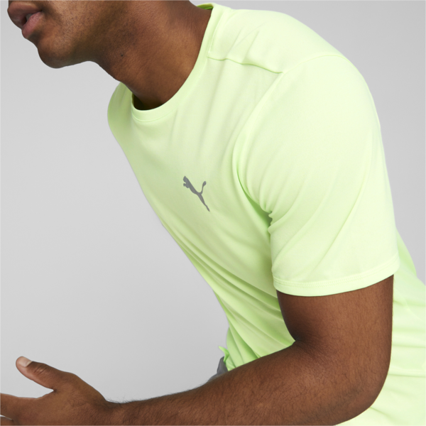 Remera de running de manga corta para hombre Favourite Heather, Speed Green Heather, large-ARG
