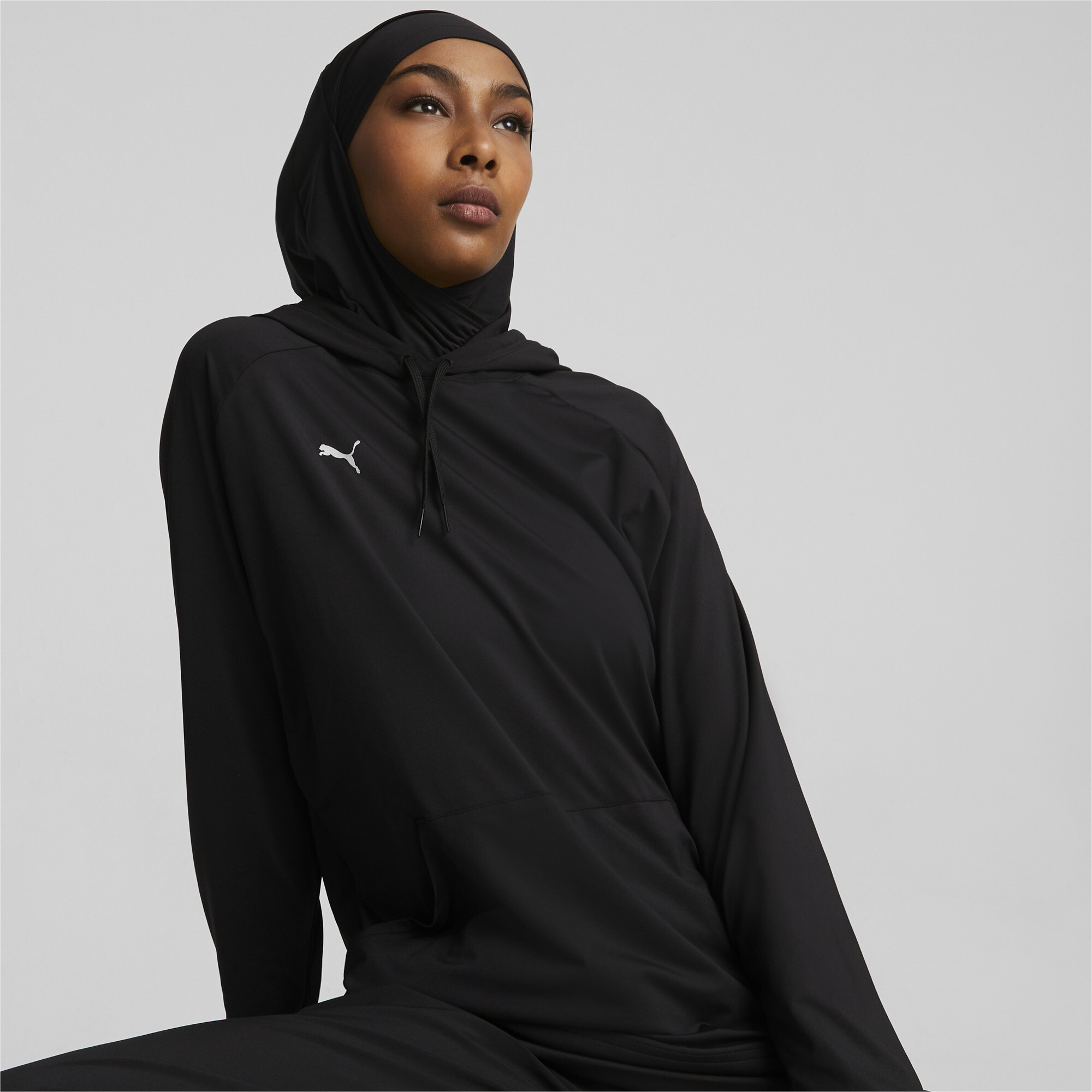 Puma Modest Activewear Trainings-Hoodie Damen | Mit Plain | Black | Größe: L