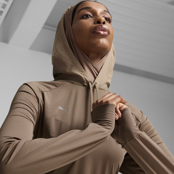 Modest Activewear Training Hoodie Women brown PUMA