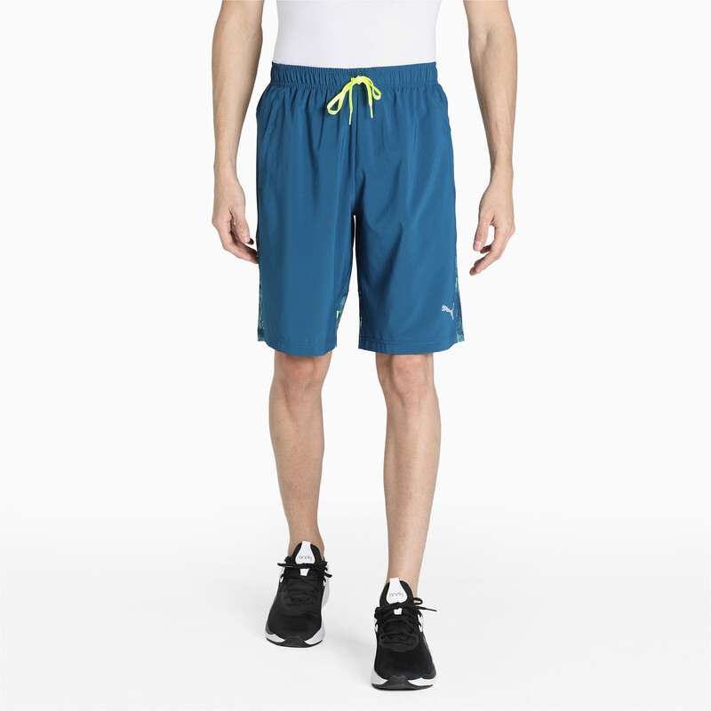 

Men's PUMA One8 Virat Kohli Woven Regular Fit Shorts, Black/blue