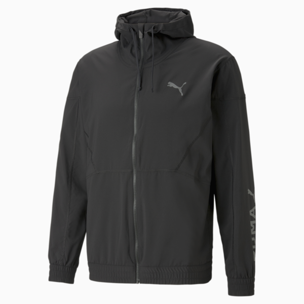 Fit Woven Training Jacket Men, PUMA Black-Cool Dark Gray, large-ZAF