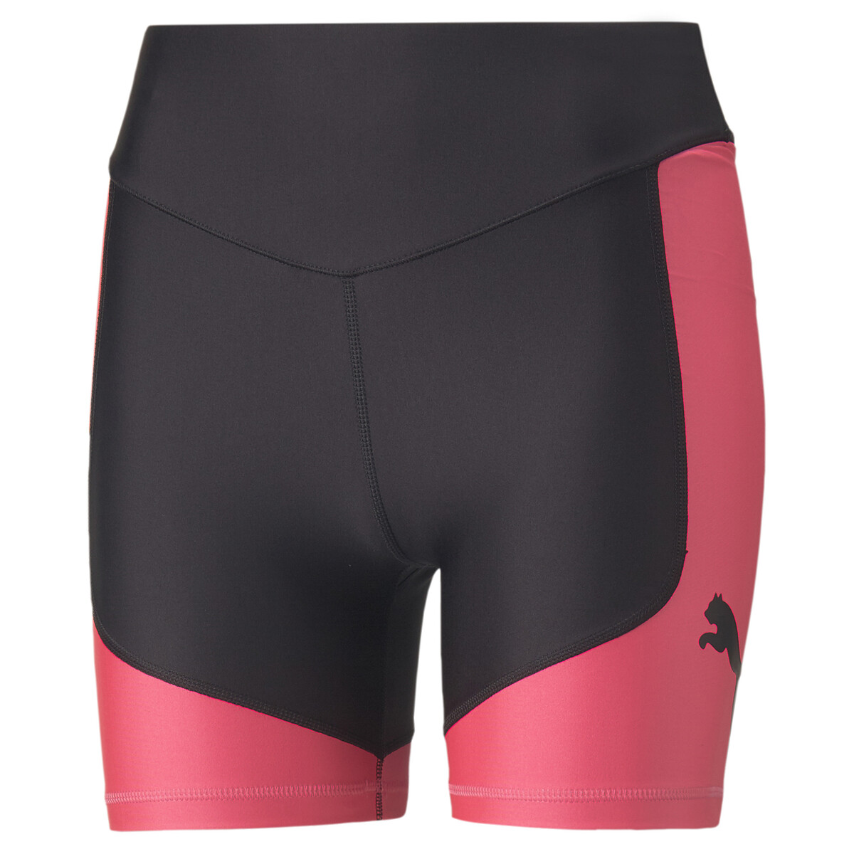 "Fit EVERSCULPT 5"" Tight Training Shorts Women in Black/Sunset Pink by PUMA, Large"