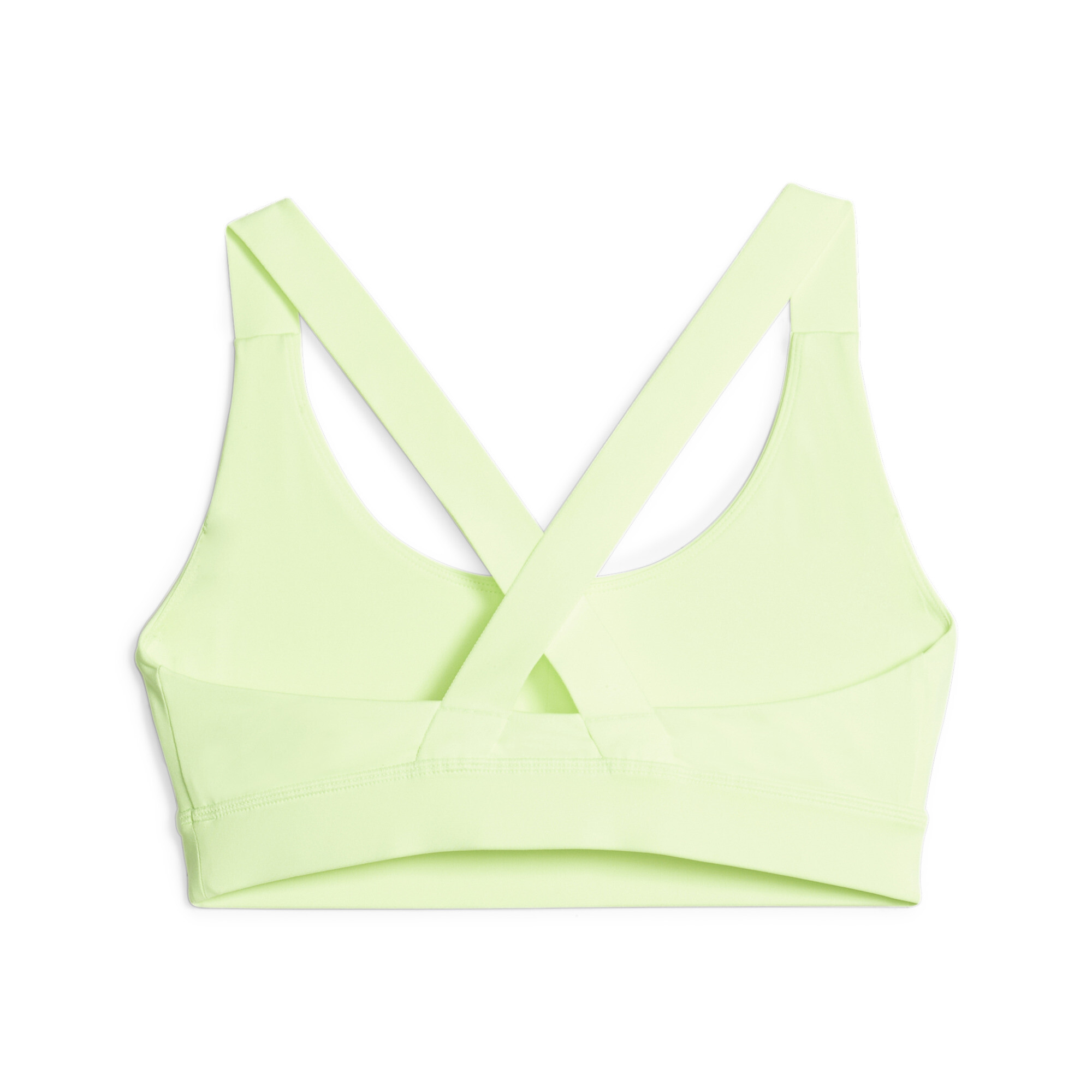 Women's PUMA Fit Mid Impact Training Bra In Green, Size Large