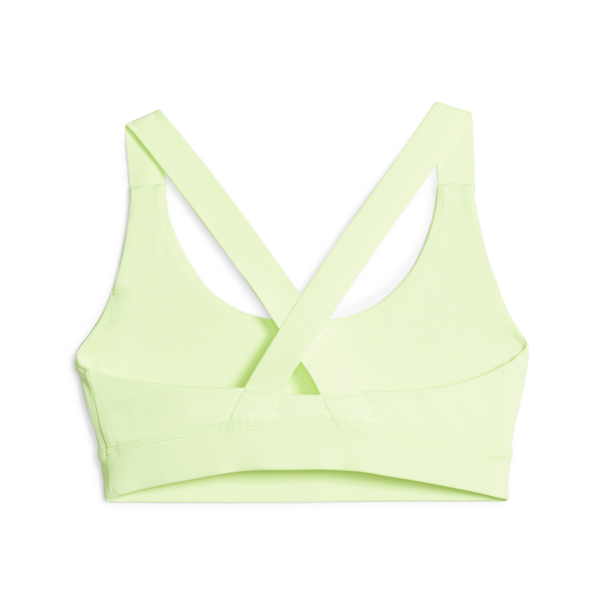 Women's PUMA Fit Mid Impact Training Bra In Green, Size Large