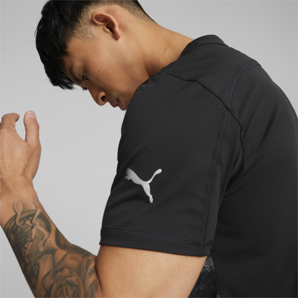 Remera de running para hombre, Puma Black, large-ARG