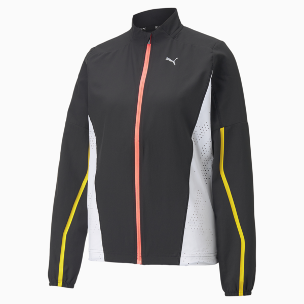 Run Ultraweave S Woven Running Jacket Women, Puma Black-Puma White, large-ZAF