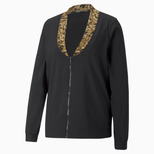 Safari Glam Training Jacket Women, Puma Black, large-ZAF