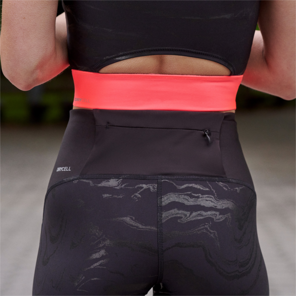 Leggings de running para mujer ULTRAFORM, Puma Black-Sunset Glow, large-ARG