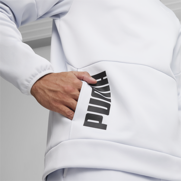 Train All Day PWRFleece Hooded Training Sweatshirt Men, Silver Mist, large-ZAF