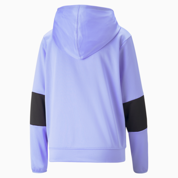 Buzo de training con capucha para mujer Train All Day, Elektro Purple-PUMA Black, large-ARG