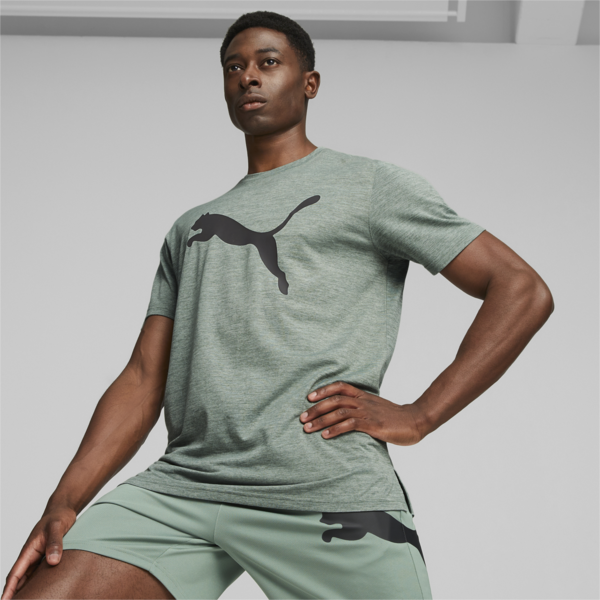 Favourite Heather Cat Training Tee Men, Eucalyptus Heather, large-ZAF