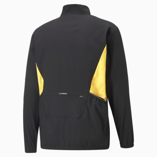 Run Ultraweave Woven Running Jacket Men, Puma Black-Sun Stream, large-ZAF