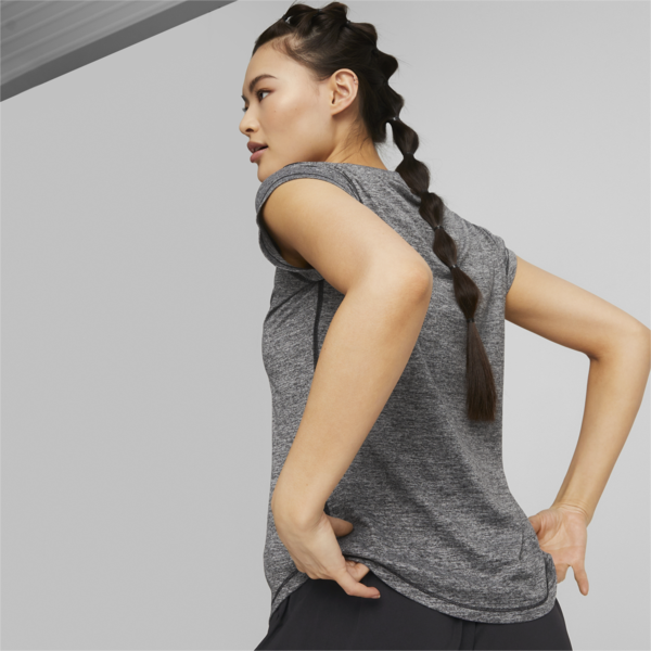 Favourite Heather Cat Training Tee Women, Puma Black Heather, large-ZAF