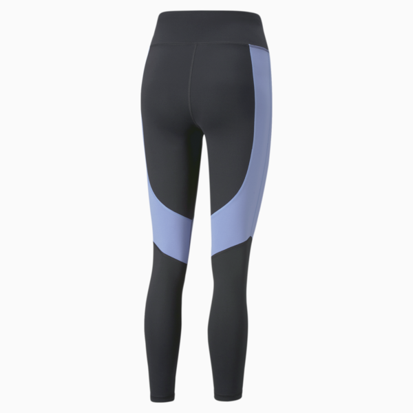 Favourite Logo High Waist 7/8 Training Leggings Women, PUMA Black-Elektro Purple, large-MEX