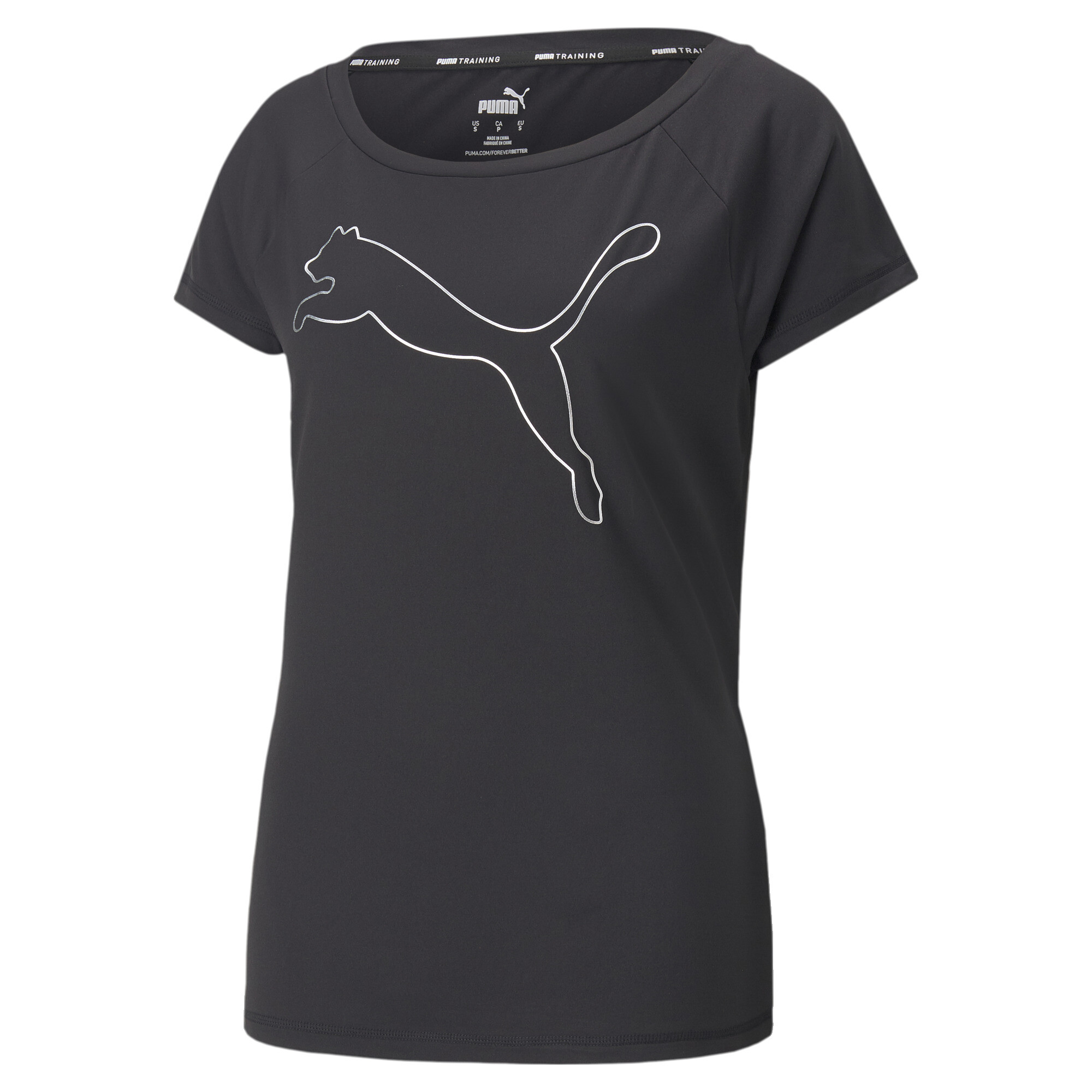 Women's PUMA Favourite Jersey Cat Training T-Shirt Women In Black, Size Medium, Polyester