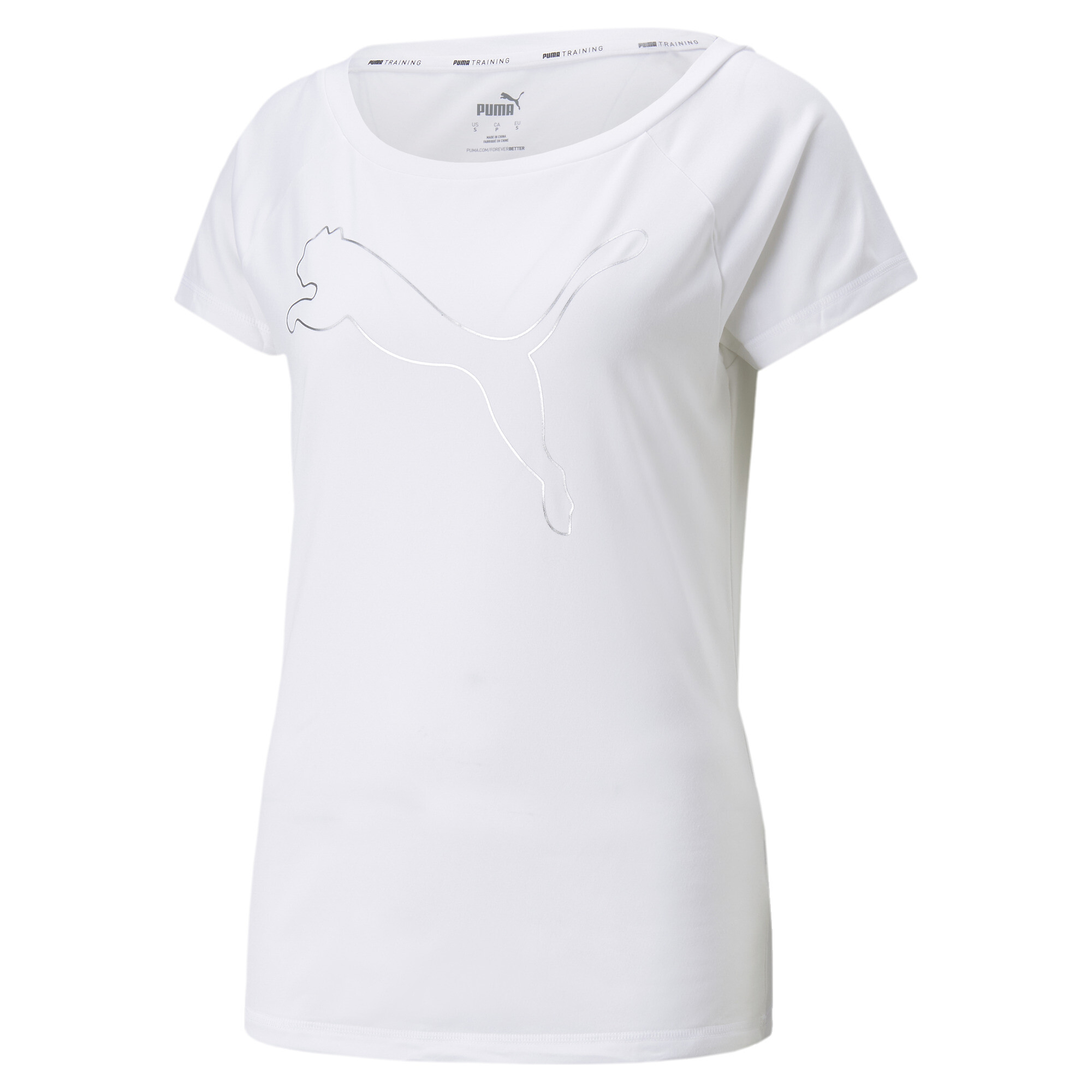 Women's PUMA Favourite Jersey Cat Training T-Shirt Women In White, Size Medium