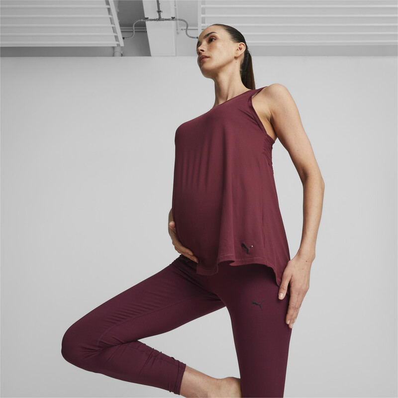 Women's PUMA Maternity Relaxed Fit Tank Top in Dark Jasper size L