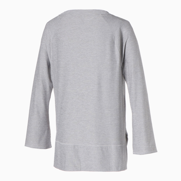 Maternity Bell Sleeve Training Top Women, Light Gray Heather, large-ZAF
