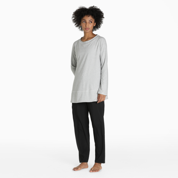 Maternity Bell Sleeve Training Top Women, Light Gray Heather, large-ZAF