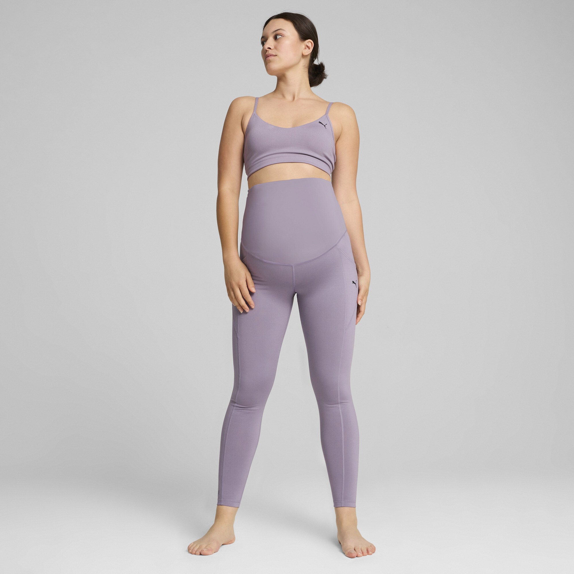 Women's Puma Maternity Favourite Forever High Waist 7/8 Training Leggings, Purple, Size L, Clothing