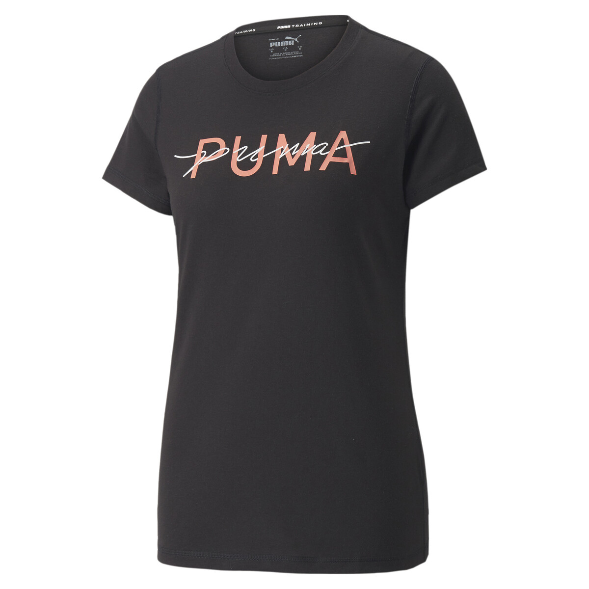 Branded Short Sleeve Training T-Shirt Women in Black by PUMA, XS
