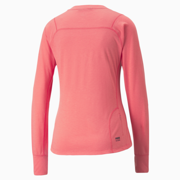SEASONS Wool Long Sleeve Running Tee Women, Salmon, large-ZAF
