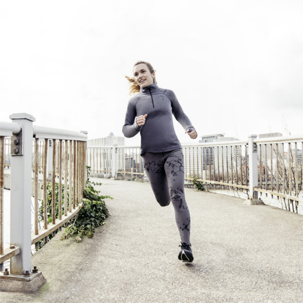 SEASONS Brushed Running Tights Women, Puma Black-CASTLEROCK, large-ZAF