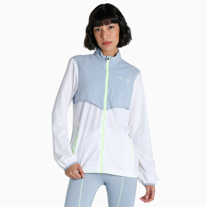 

Women's PUMA X FIRST MILE Woven Running Jacket Women, White/black/blue