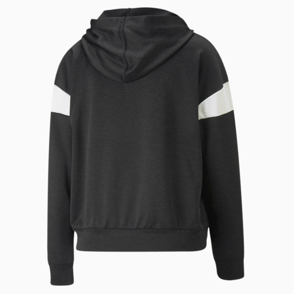 PUMA Fit Tech Knit Training Hoodie Women, PUMA Black Heather-PUMA White, large-ZAF